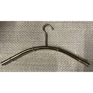 Vintage 16" Brass Coat Clothing Hanger Hollywood Bamboo Look MCM GUC